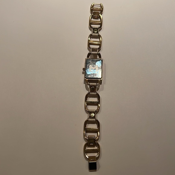 Michael Kors Goldtone White Leather Bracelet Watch - Picture 6 of 9